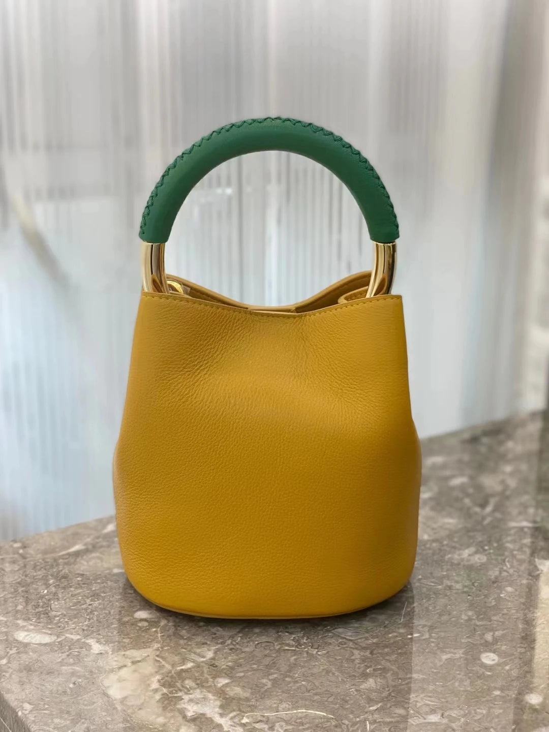 Fashion Large Capacity Leather Bucket Bag For Women Luxury Design High Quality Cowhide Handbags High-end Elegant Lady Dinner Bag