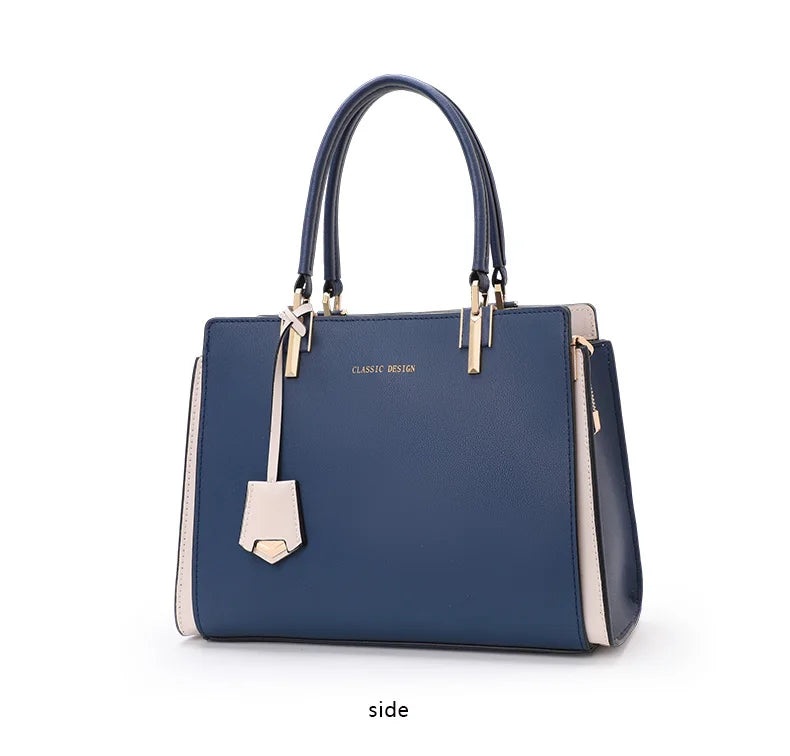 New Women's Handbag High end Fashion Versatile Cowhide Single Shoulder Crossbody Commuter Bag