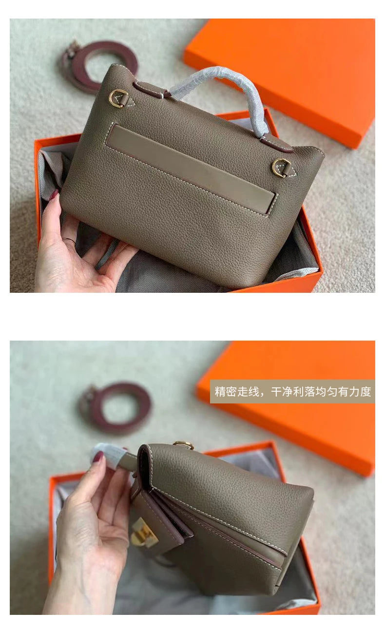 2024 High qulity tote bag square bag geniune leather kelli wing tote women handbags luxury designer shoulder crossbody bag mini