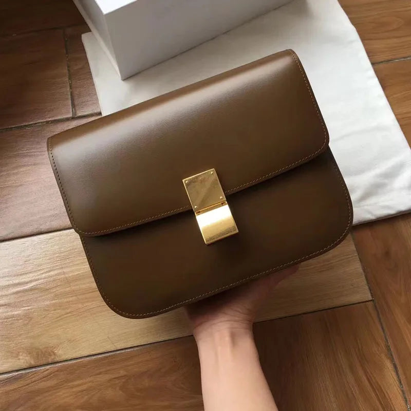 2024 Brand Design Fashion Genuine Leather Tofu Buns Bags Luxury High Quality Single Shoulder Messenger Women's Bag