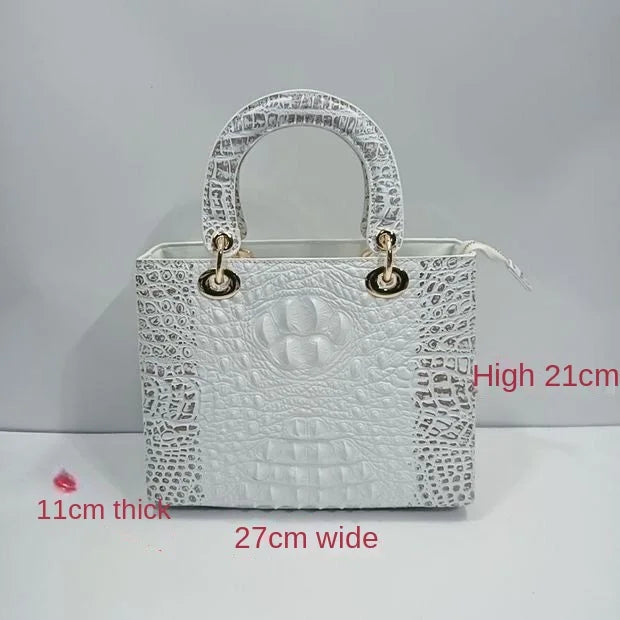 Luxury Fashion Crocodile Leather Women Handbags Alligator Small Brand Shoulder Messenger Bag Female Temperament Bags 2024 New