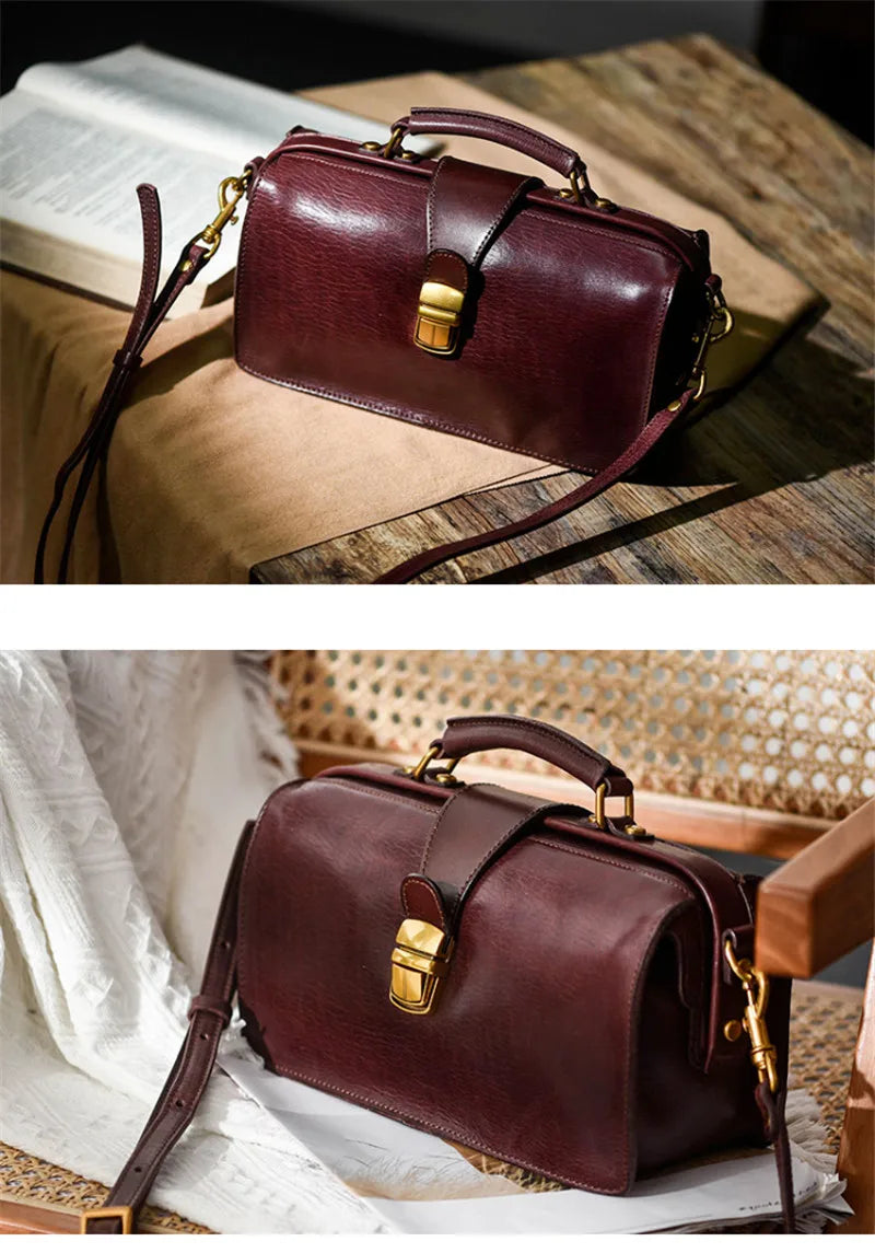 Organizers designers handmade vintage genuine leather women's handbags outdoor party fashion luxury real cowhide shoulder bag