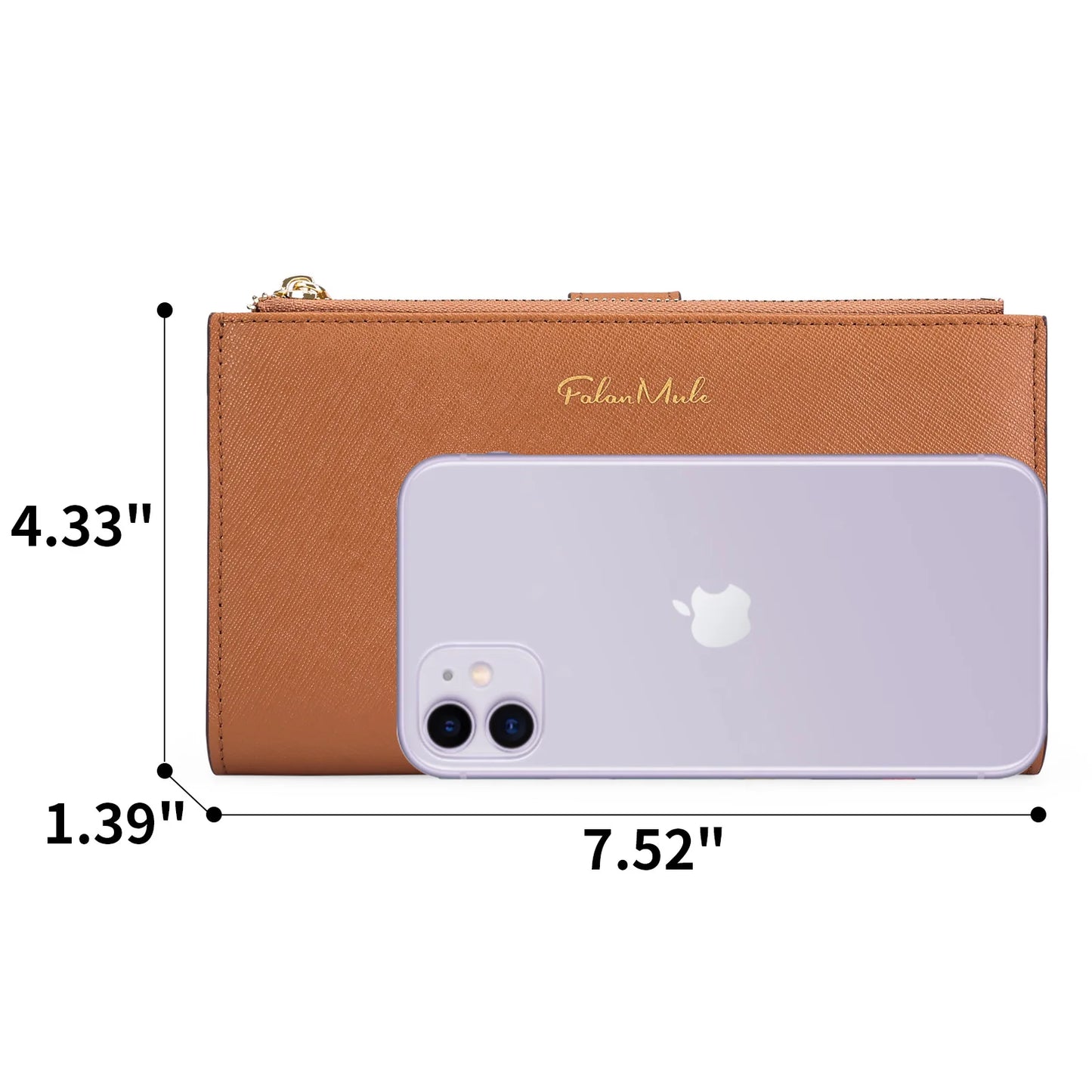 Genuine Leather Women Wallets RFID Female Long Clutch Luxury Brand Money Bag Zipper Coin Purse Cell Phone Cardholder Wallet 2022