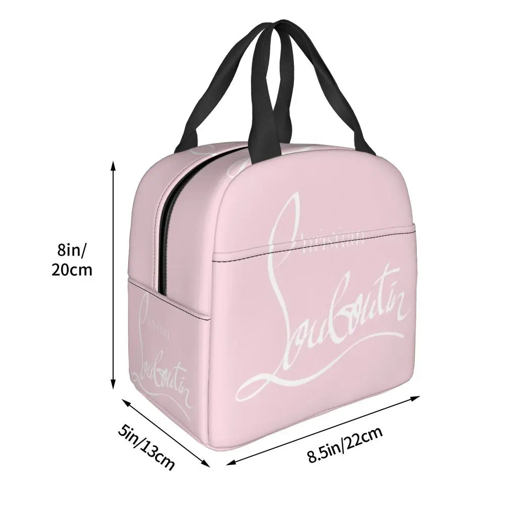 Christians High Heels Louboutins Insulated Lunch Bags Thermal Bag Meal Container Lady Beauty Large Tote Lunch Box Bento Pouch