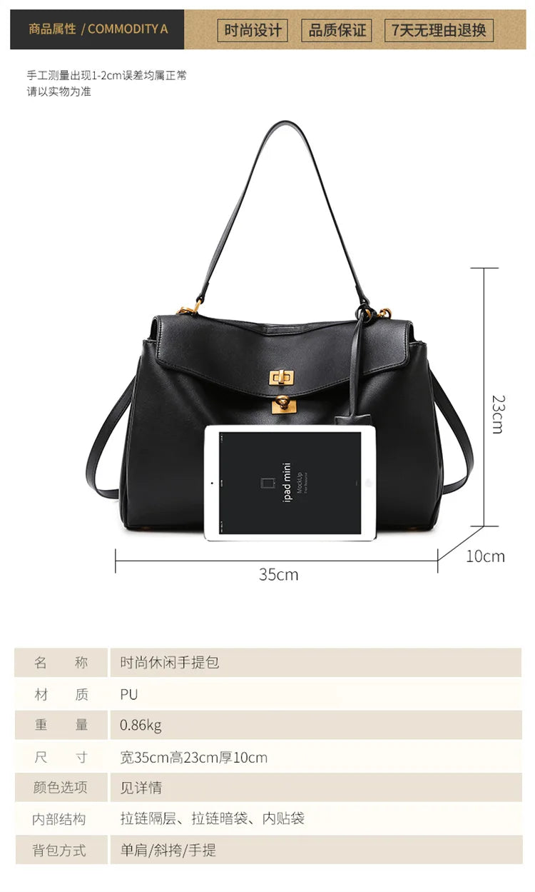 New Genuine Leather Shoulder Bags for Women Rodeo Handbag Luxury Brand Totes Bag Designer Large Capacity Casual Commuter Bag