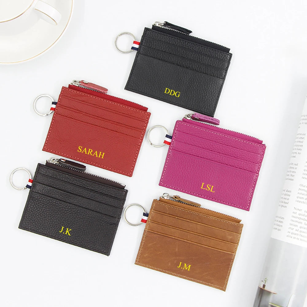 Luxury Genuine Leather Coin Purse Woman Croissant Portable Zip Clutch Bags Cowhide Card Wallet Key Lipstick Cosmetic Storage Bag