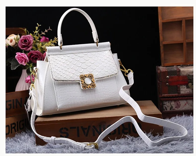 Women's Handbag 2024 Summer New Genuine Leather Handbag Advanced Light Luxury Fashion Designer One Shoulder Crossbody Bag