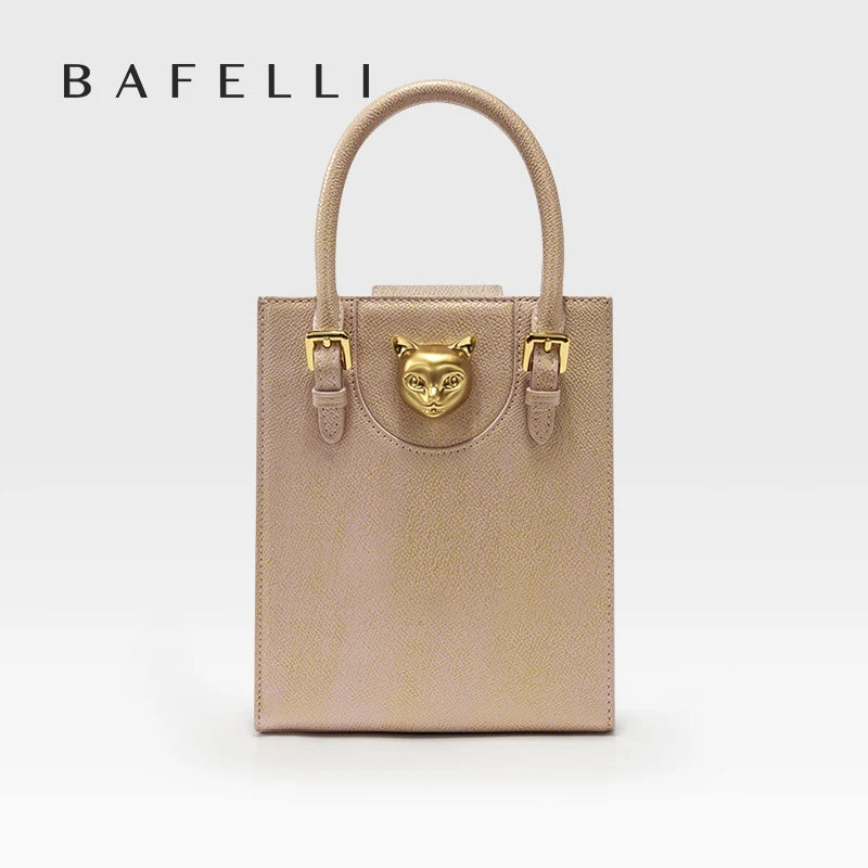 BAFELLI 2024 NEW WOMEN'S HANDBAG CAT LUXURY BRAND DESIGNER ORIGINAL STYLE TRENDING SHOULDER CASUAL BAGS MINI TOTE CROSSBODY