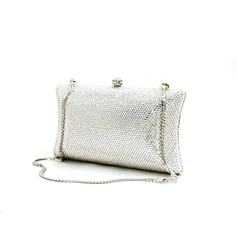 SMALL Classical Bridal wedding party purses women evening party luxury diamonds full crystal clutches elegant purses