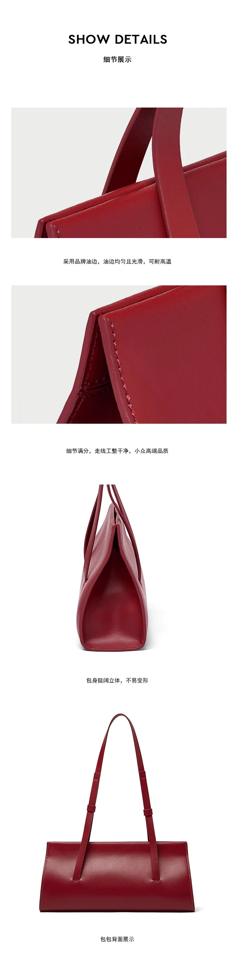 Women's Bag 2023 Trend Luxury Designer Handbag Leather Underarm Bag Single Shoulder Bag Purses and Handbags Red for Weddings