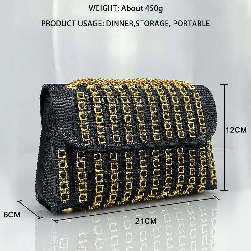 JIOMAY New Design Fashion Rhinestone Purse Luxury Designer Handbags Elegant And Versatile Purses For Women Evening Clutch Bag