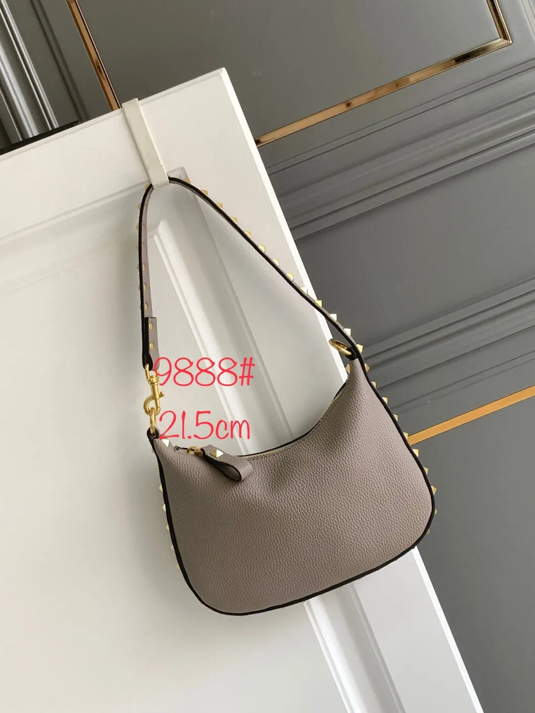 Handbags for Women 2024 Gold Luxury Designer Stud Hobo Bags Shape Rivet Soft Evenlope Bag Small Shoulder Silver Evening Clutch