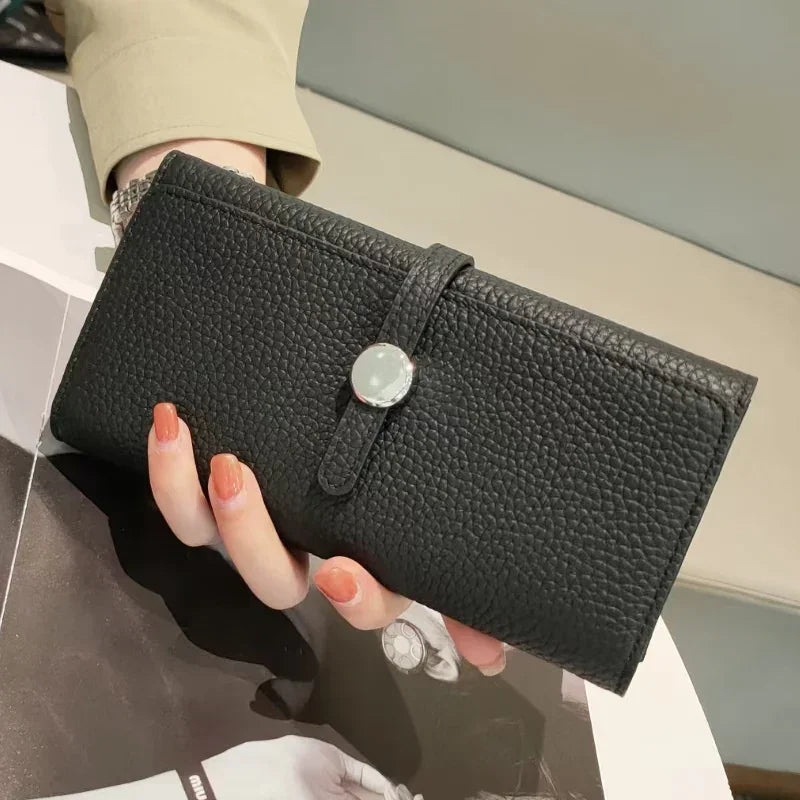 LOERSS Genuine Leather Wallet Women's Long Clutch Luxury Purses Fashion Ladies Zipper Pocket Coin Card Holder 2023 New Wallet