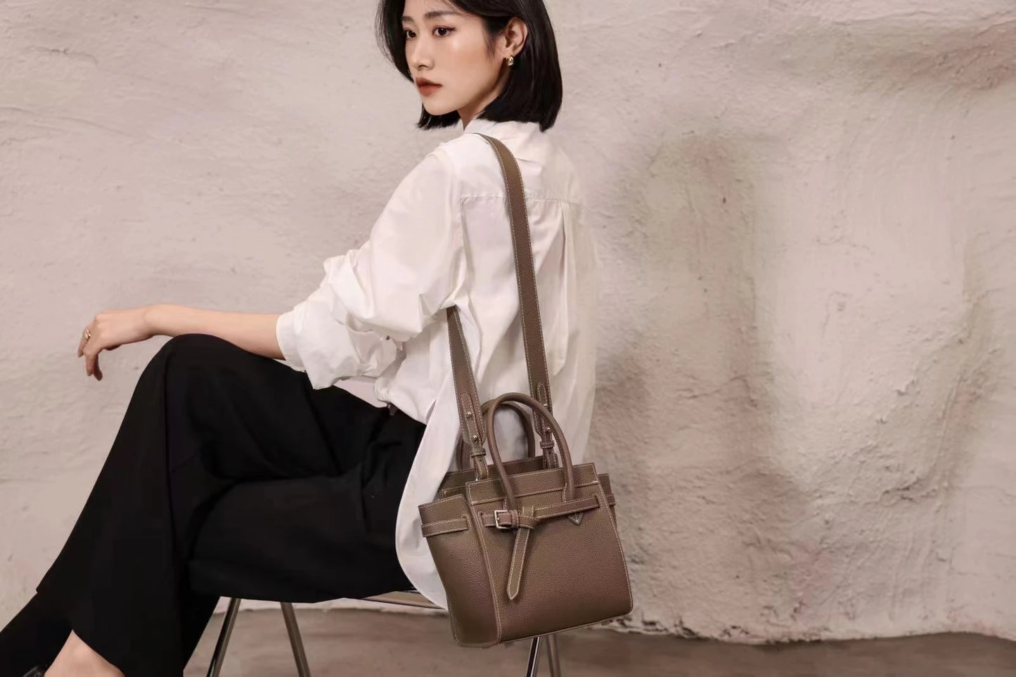 Luxury High Quality Cowhide Handbags For Women Fashion Large Capacity Solid Genuine Leather Tote Bag Versatile Simple Trendy Bag