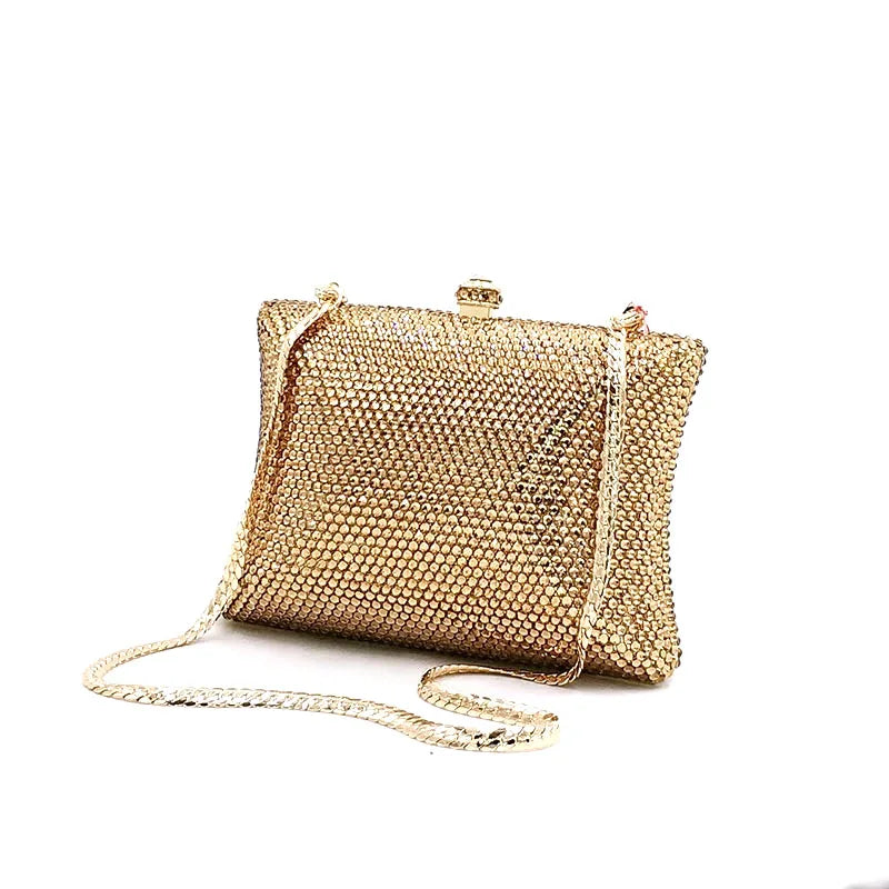 SMALL Classical Bridal wedding party purses women evening party luxury diamonds full crystal clutches elegant purses