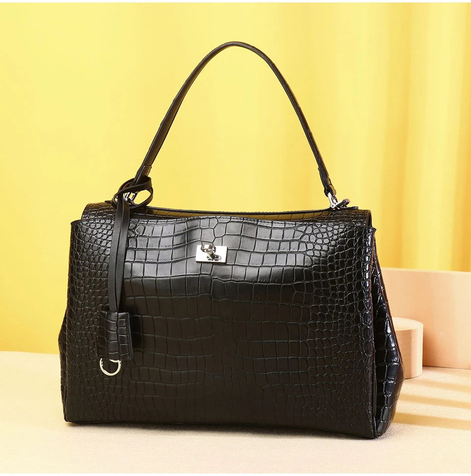 New Shoulder Women's Bags fashion luxury Genuine Leather handbags High-Quality Real Cowhide Bags