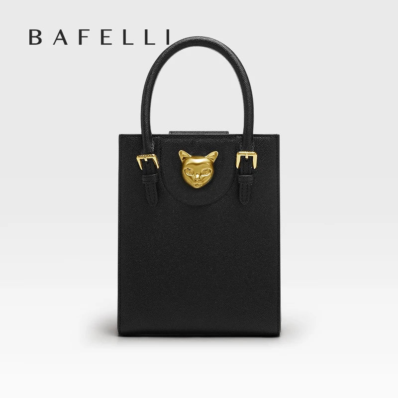 BAFELLI 2024 NEW WOMEN'S HANDBAG CAT LUXURY BRAND DESIGNER ORIGINAL STYLE TRENDING SHOULDER CASUAL BAGS MINI TOTE CROSSBODY