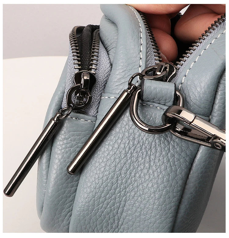 Genuine Leather Flap Small Shoulder Crossbody Bag for Woman Messenger Bags for Ladies Luxury  Handbag Sac Femme