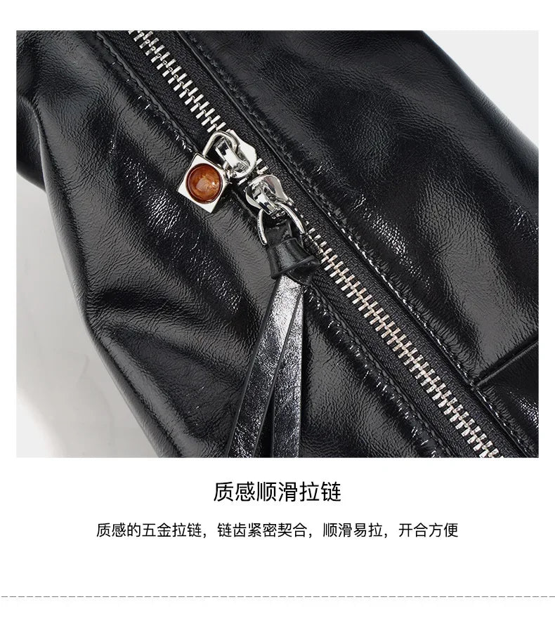 2025 Retro Oil Wax Pitot Bag Large Capacity Advanced Sense Single Shoulder Crossbody Designer Luxury Bag