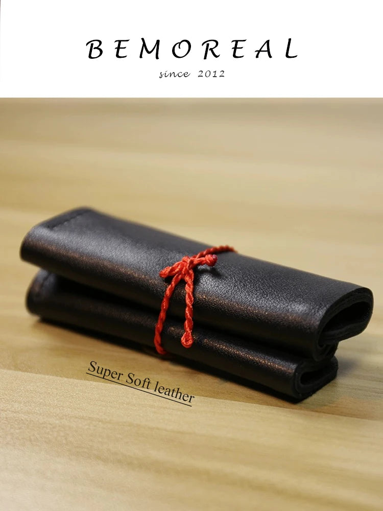 Genuine Leather Casual Men Wallet Luxury Design Short Purse Slim Card Holders Solid Money Bag Ultra Thin Minimalist Wallets