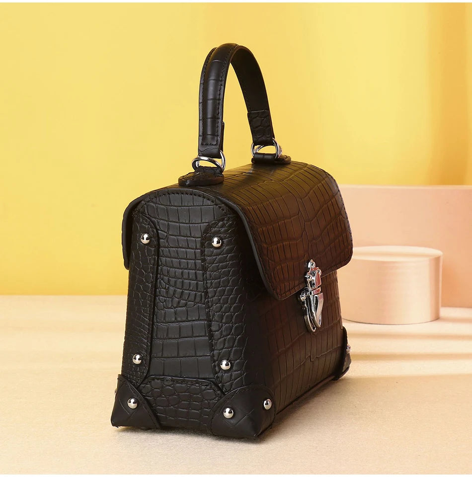 Luxury Crocodile Pattern Handbag for Women Real cowhide Bag bags for women luxury women handbags ladies fashion totebag