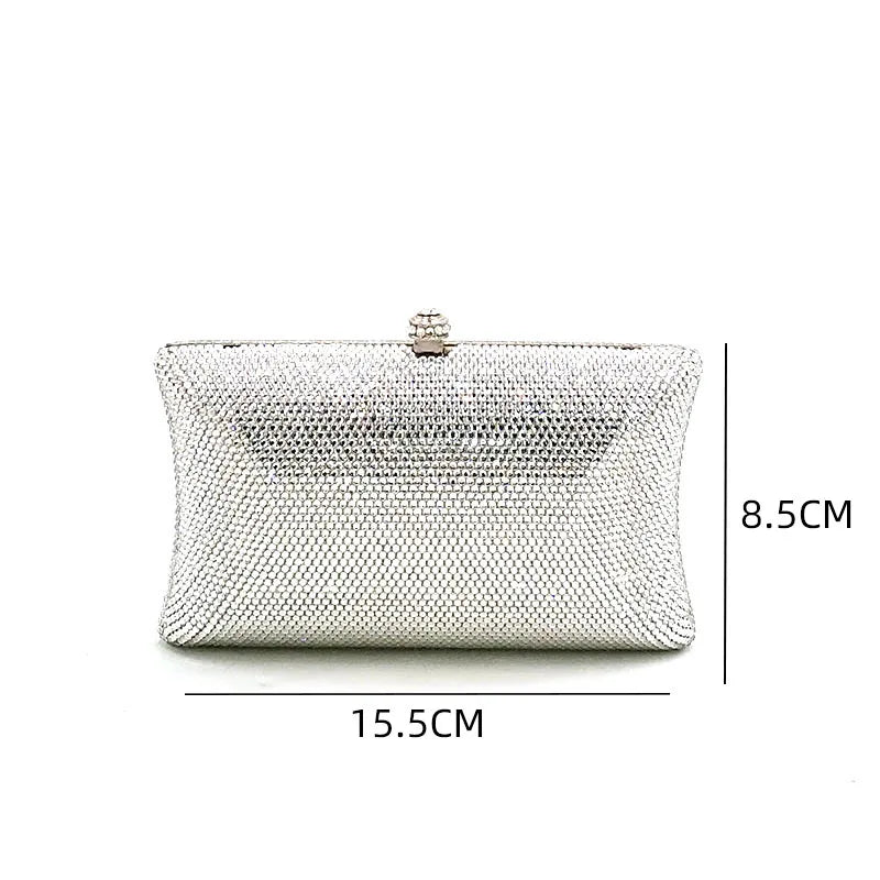 SMALL Classical Bridal wedding party purses women evening party luxury diamonds full crystal clutches elegant purses