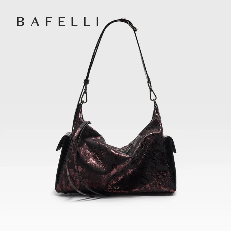 BAFELLI 2024 NEW WOMEN'S TOTE BAG UNISEX LARGE TRAVEL GENUINE LEATHER DESIGNER LUXURY BRAND CROSSBODY CASUAL BAGS FASHION