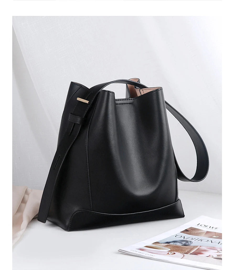 BEEP New Women's Genuine Leather Handbags Designer Bags Famous Brand Female bag Luxury Shoulder Leather Fashion Bags for women