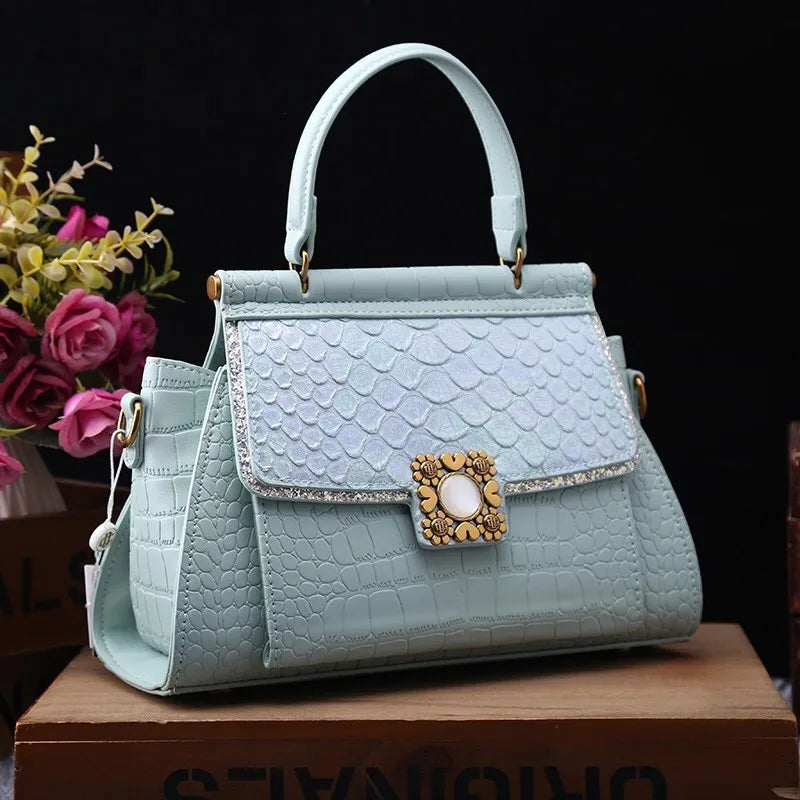 Women's Handbag 2024 Summer New Genuine Leather Handbag Advanced Light Luxury Fashion Designer One Shoulder Crossbody Bag