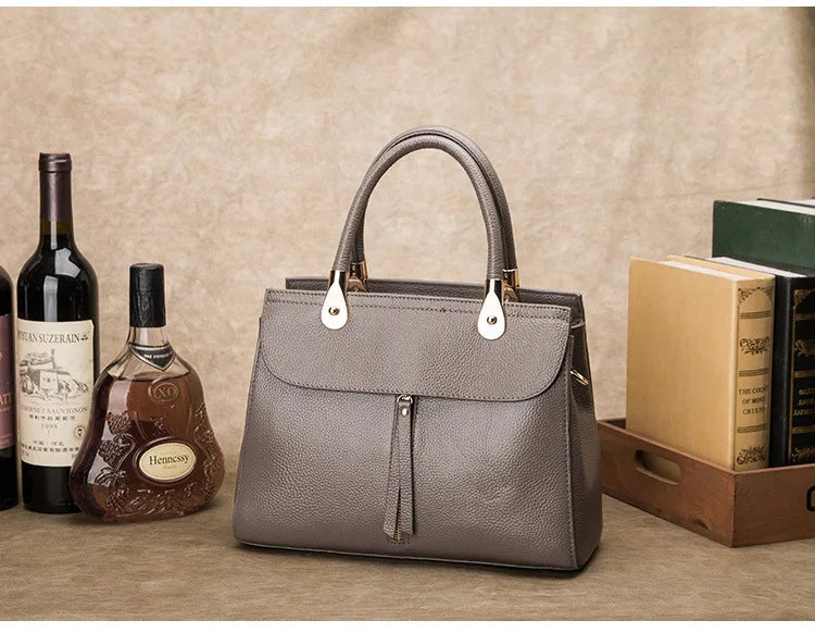 Cow Leather Handbag for Women 2022 New Luxury Large Capacity Shoulder Crossbody Bags Office Ladies Daily Work Tote Bag