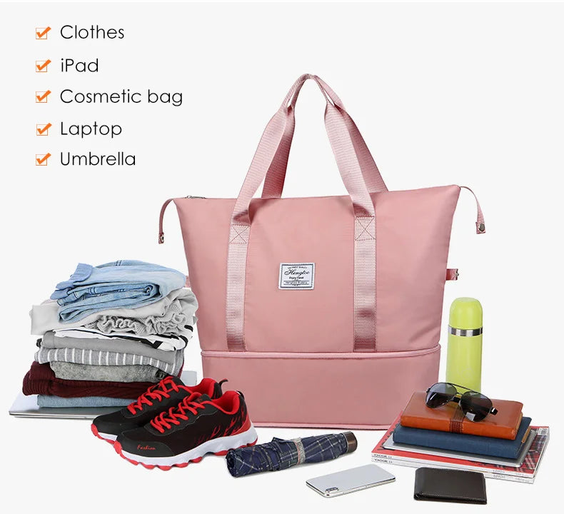 Fashion Travel Essentials Coach Bag Waterproof Extensible Travel Bag Large Capacity Travel Organizer Tote Bags for Women