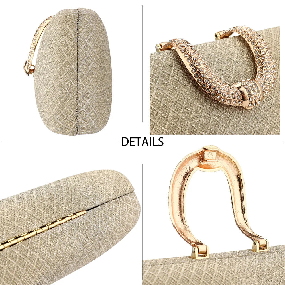 YYW Evening Bags For Women Fashion Gold Luxury Clutches And Purse Chain Shoulder Bags Handbags Banquet Glitter Clutch Sac A Main