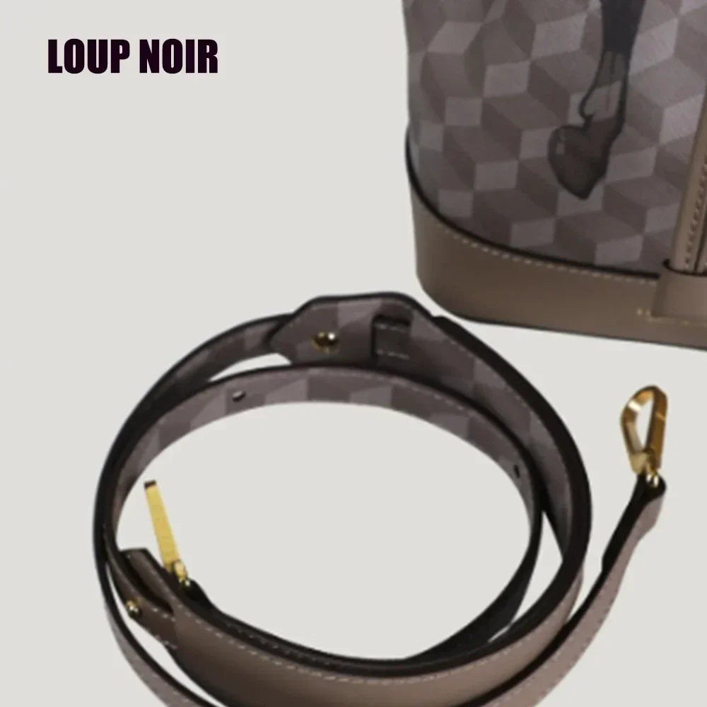 Original LOUP NOIR Luxury brands tote bags Women men bag Highest quality Almond Mini Bucket Bag Makeup tote Leather bags