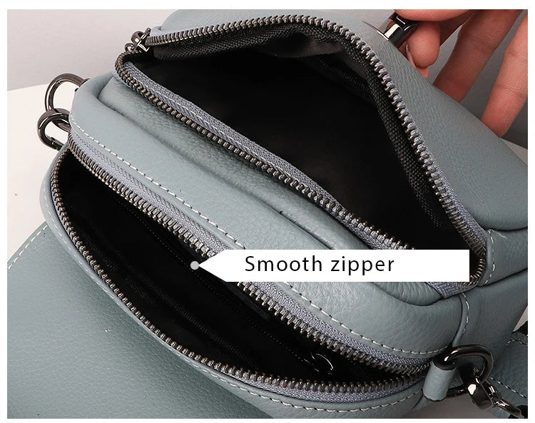 Genuine Leather Flap Small Shoulder Crossbody Bag for Woman Messenger Bags for Ladies Luxury  Handbag Sac Femme