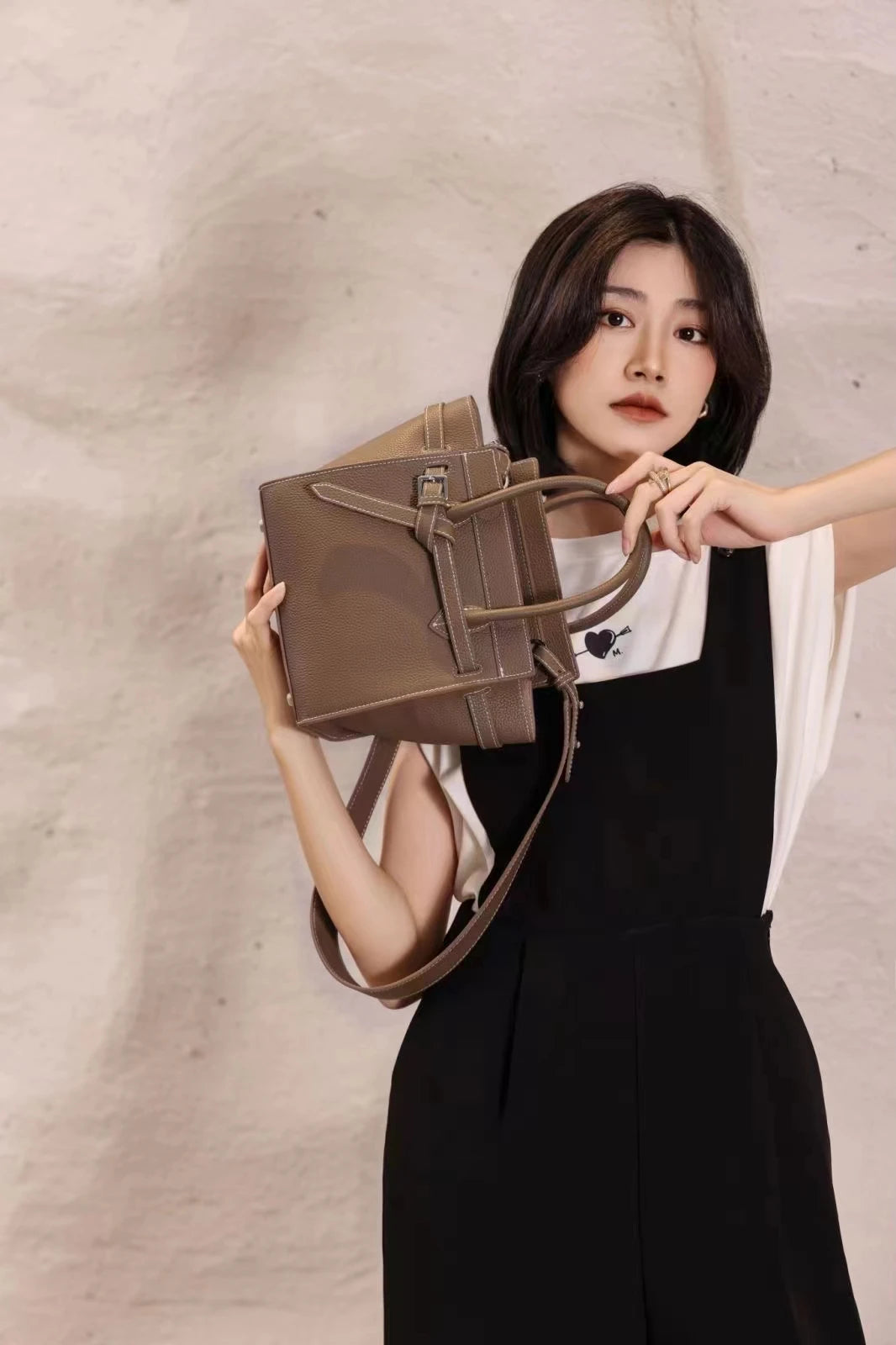 Luxury High Quality Cowhide Handbags For Women Fashion Large Capacity Solid Genuine Leather Tote Bag Versatile Simple Trendy Bag