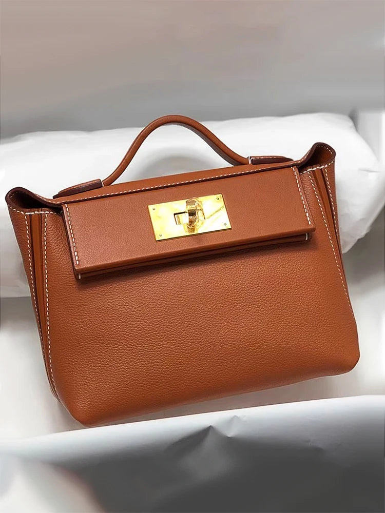 2024 High qulity tote bag square bag geniune leather kelli wing tote women handbags luxury designer shoulder crossbody bag mini