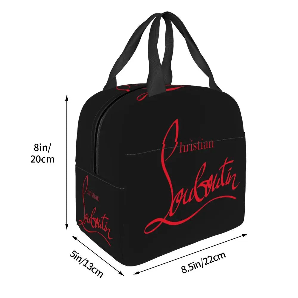 Christians High Heels Louboutins Insulated Lunch Bags Thermal Bag Meal Container Lady Beauty Large Tote Lunch Box Bento Pouch