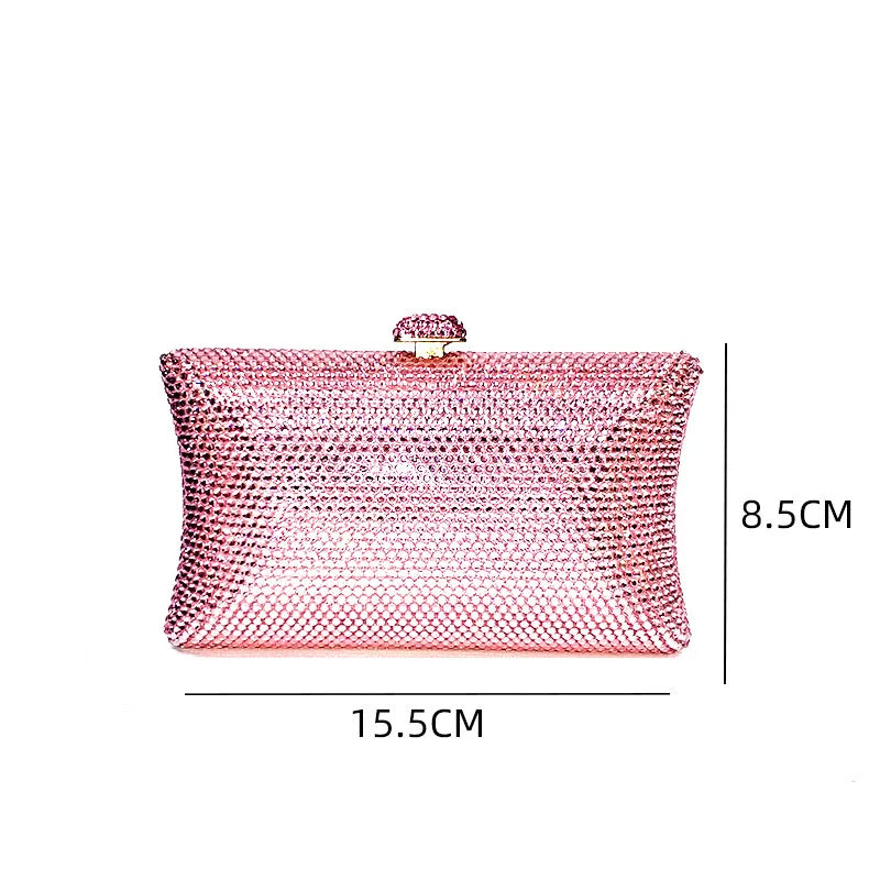 SMALL Classical Bridal wedding party purses women evening party luxury diamonds full crystal clutches elegant purses