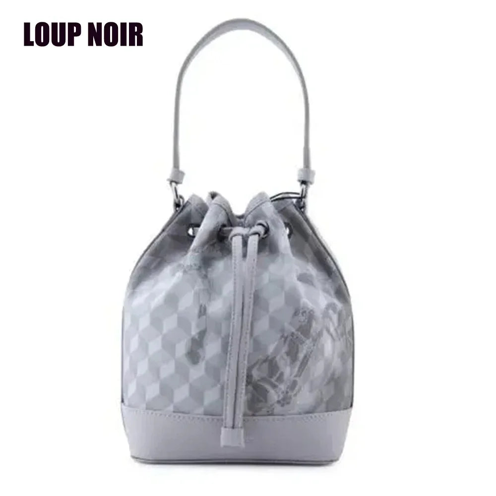 Original LOUP NOIR Luxury brands tote bags Women men bag Highest quality Almond Mini Bucket Bag Makeup tote Leather bags