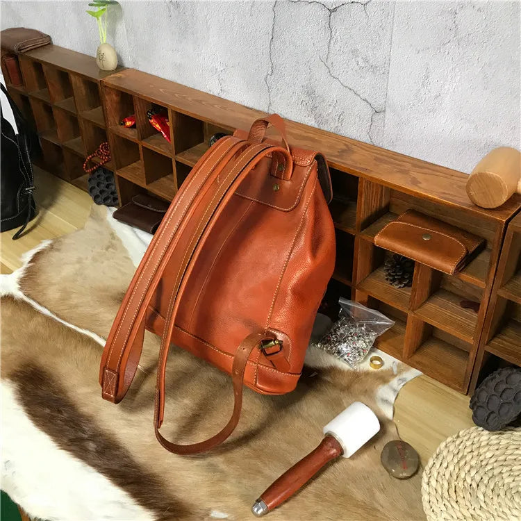 New Luxury Women Leather Backpacks Ladies Genuine Leather Luxury Backpack High-quality Woman Vintage Anti-theft Backbags