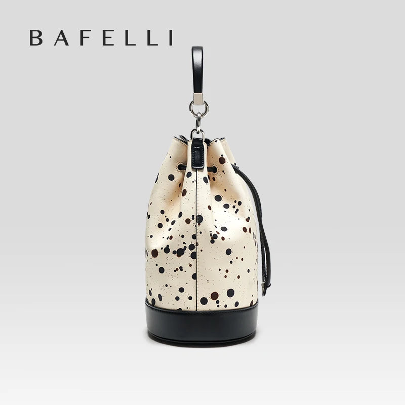 BAFELLI 2023 WOMEN'S NEW HANDBAG LUXURY BRAND SPRING SUMER DESIGNER STYLE STRING LEATHER BUCKET BAGS ORIGINAL TREND PURSE