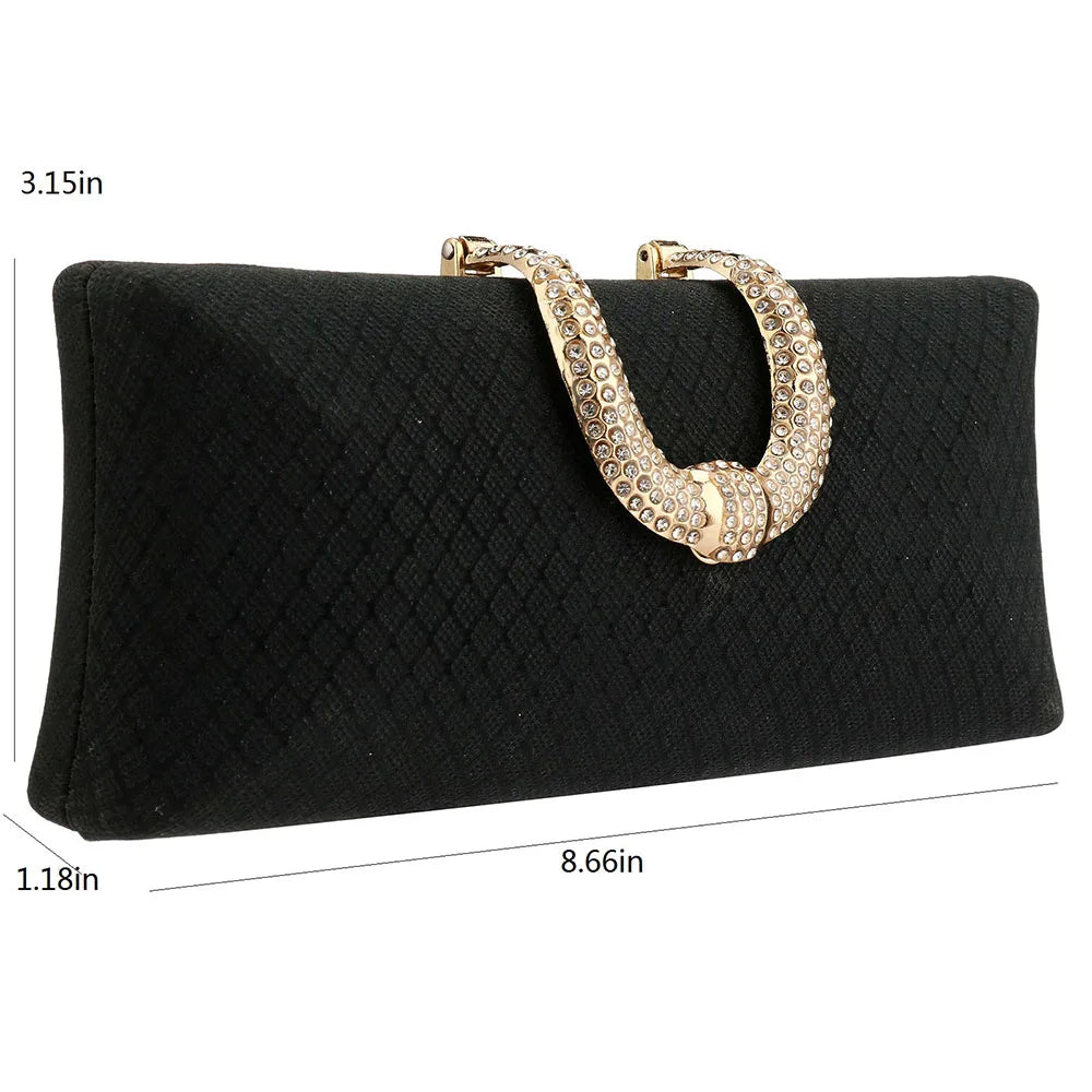 YYW Evening Bags For Women Fashion Gold Luxury Clutches And Purse Chain Shoulder Bags Handbags Banquet Glitter Clutch Sac A Main