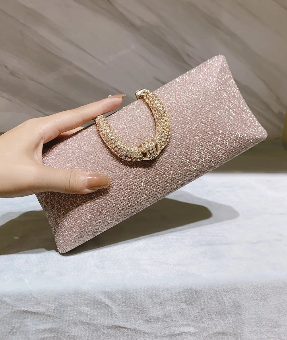 YYW Evening Bags For Women Fashion Gold Luxury Clutches And Purse Chain Shoulder Bags Handbags Banquet Glitter Clutch Sac A Main