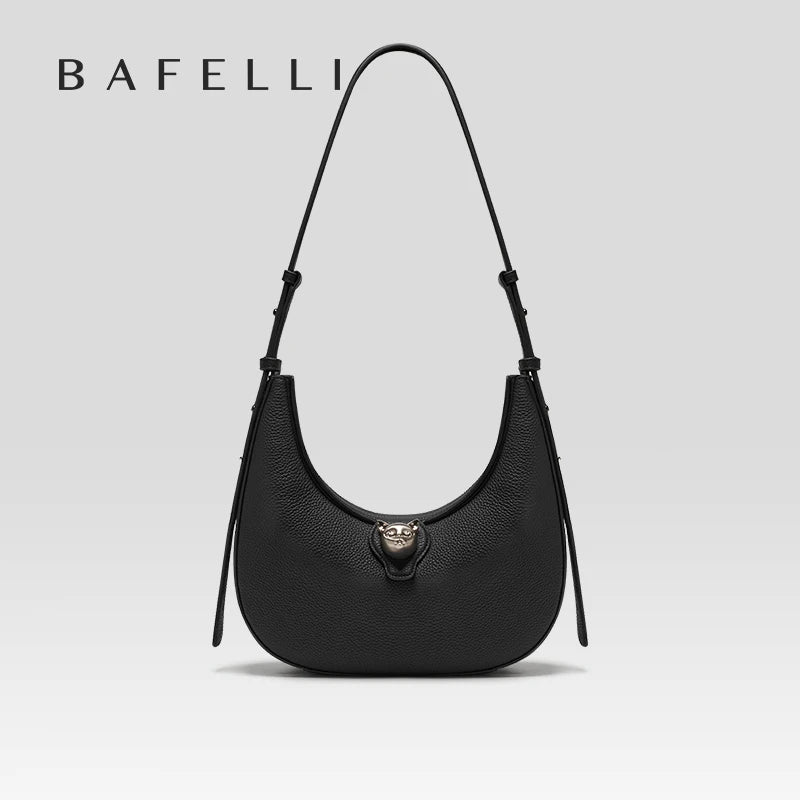 BAFELLI 2024 WOMEN'S BAG LUXURY BRAND GENUINE LEATHER CAT FASHION FEMALE TRENDING ORIGINAL PURSE DESIGNER LADY SHOULDER HANDBAGS