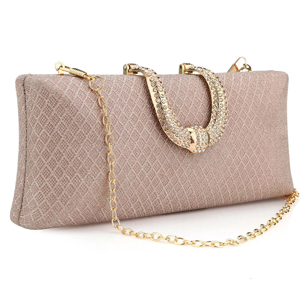 YYW Evening Bags For Women Fashion Gold Luxury Clutches And Purse Chain Shoulder Bags Handbags Banquet Glitter Clutch Sac A Main