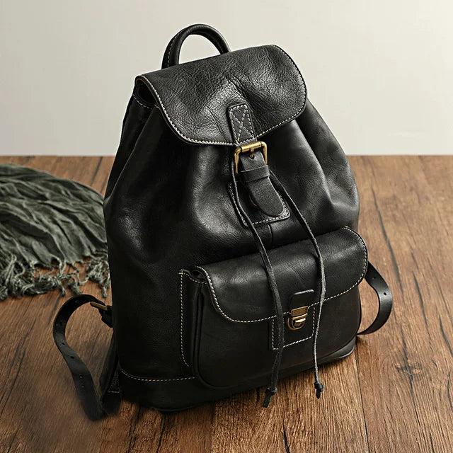 New Luxury Women Leather Backpacks Ladies Genuine Leather Luxury Backpack High-quality Woman Vintage Anti-theft Backbags