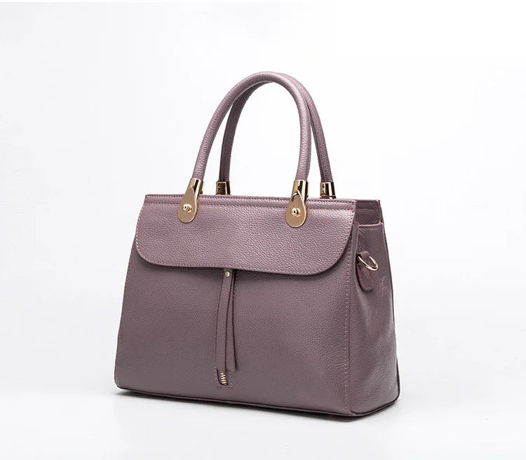 Cow Leather Handbag for Women 2022 New Luxury Large Capacity Shoulder Crossbody Bags Office Ladies Daily Work Tote Bag