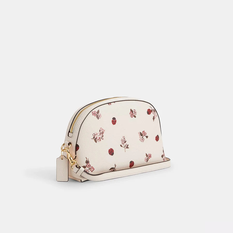 Madi Crossbody Bag With Ladybug Floral Print In Signature Canvas Leather Shoulder Bag