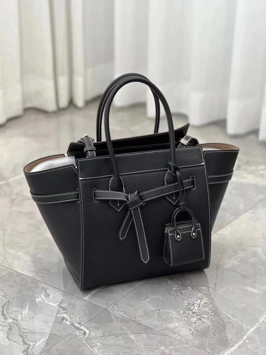 Luxury High Quality Cowhide Handbags For Women Fashion Large Capacity Solid Genuine Leather Tote Bag Versatile Simple Trendy Bag