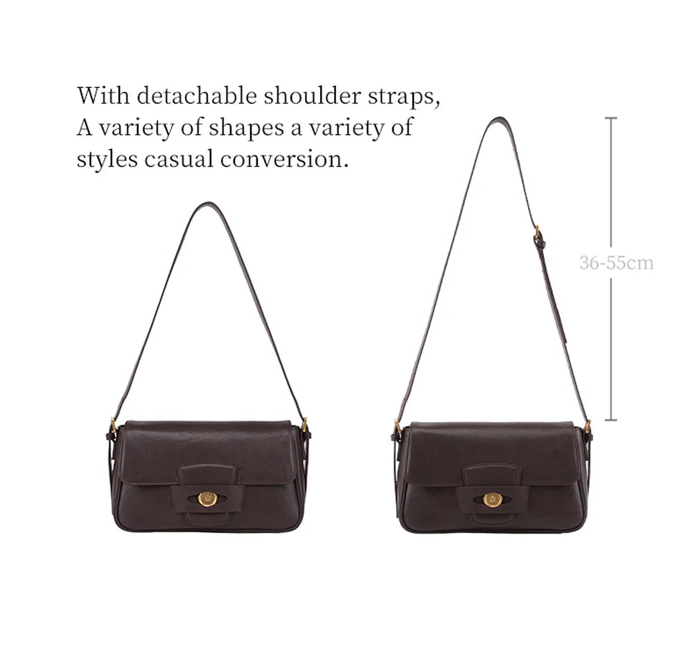 LA FESTIN Original Brand Women Bag Casual Shoulder Crossbody Bag Square Bag Leather Classic Retro Female Bag High Quality Bag